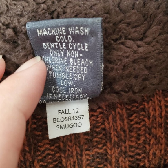 Oscar De La Renta Men's Large Cable Knit Sherpa 1/4 Zip Pullover Sweater - Picture 6 of 10